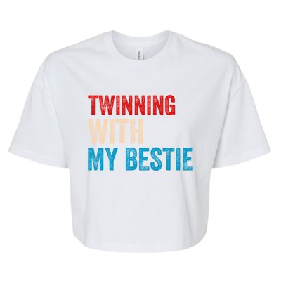 Twinning With My Bestie Spirit Week Best Friend Twin Day Bella+Canvas Jersey Crop Tee