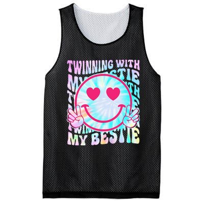 Twinning With My Bestie Spirit Week Twin Day Best Friend 70s Mesh Reversible Basketball Jersey Tank