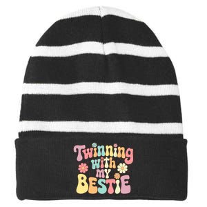 Twinning With My Bestie Friends Spirit Week Striped Beanie with Solid Band