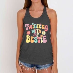 Twinning With My Bestie Friends Spirit Week Women's Knotted Racerback Tank