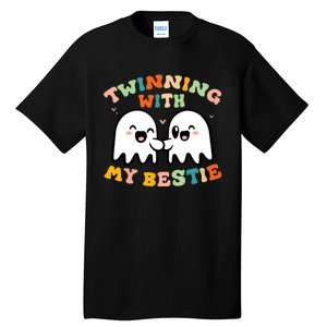 Twinning With My Bestie Halloween Ghost Boy Spirit Week Twin Day Best Friend Tall T-Shirt