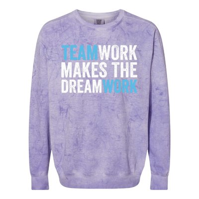 Team Work Makes The Dream Work | Teamwork Colorblast Crewneck Sweatshirt