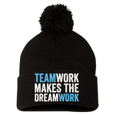 Team Work Makes The Dream Work | Teamwork Pom Pom 12in Knit Beanie