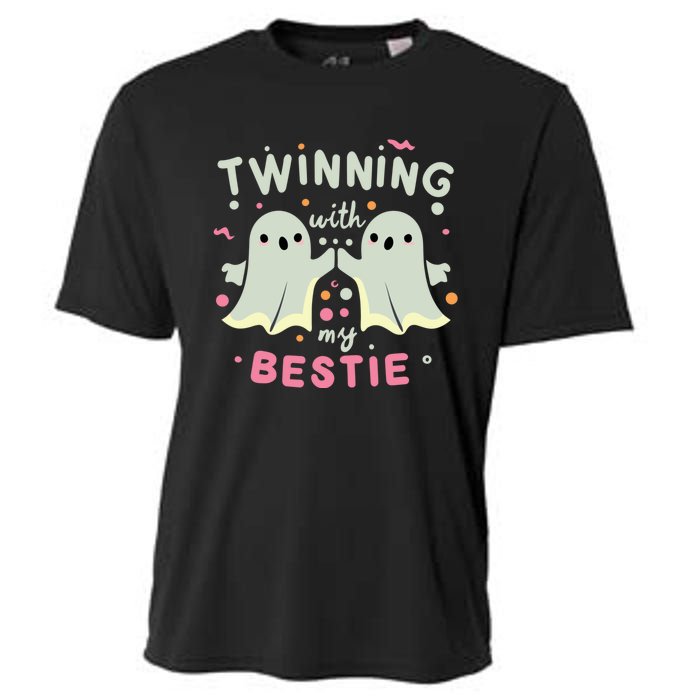 Twinning With My Bestie Halloween Ghost Boy Spirit Week Twin Day Best Friend Cooling Performance Crew T-Shirt