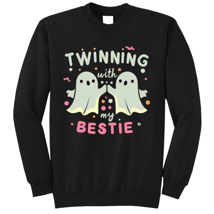 Twinning With My Bestie Halloween Ghost Boy Spirit Week Twin Day Best Friend Sweatshirt