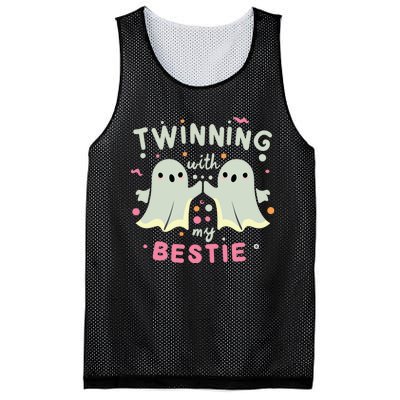 Twinning With My Bestie Halloween Ghost Boy Spirit Week Twin Day Best Friend Mesh Reversible Basketball Jersey Tank