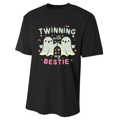 Twinning With My Bestie Halloween Ghost Boy Spirit Week Twin Day Best Friend Performance Sprint T-Shirt