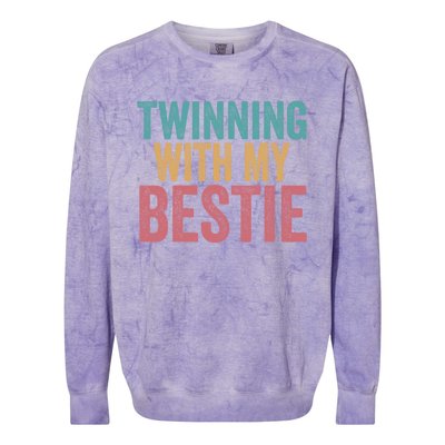 Twinning With My Bestie Spirit Week Best Friend Twin Day Colorblast Crewneck Sweatshirt