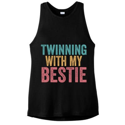 Twinning With My Bestie Spirit Week Best Friend Twin Day Ladies PosiCharge Tri-Blend Wicking Tank