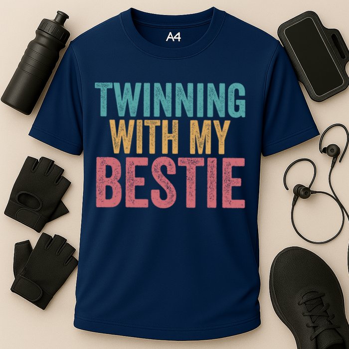 Twinning With My Bestie Spirit Week Best Friend Twin Day Cooling Performance Crew T-Shirt