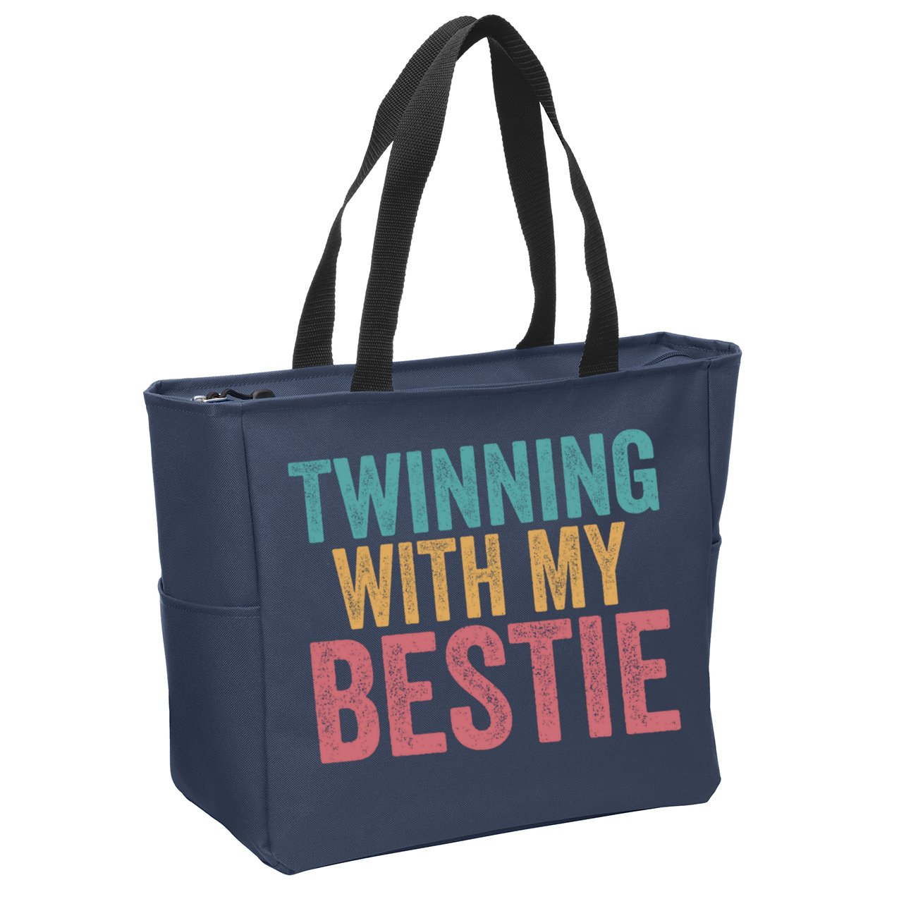 Twinning With My Bestie Spirit Week Best Friend Twin Day Zip Tote Bag