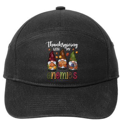 Thanksgiving With My Gnomies Holiday Festive 7-Panel Snapback Hat
