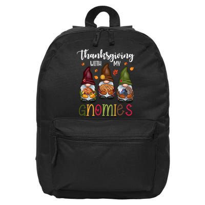 Thanksgiving With My Gnomies Holiday Festive 16 in Basic Backpack