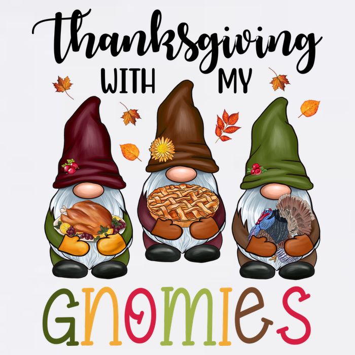 Thanksgiving With My Gnomies Holiday Festive Cooling Performance Crew T-Shirt