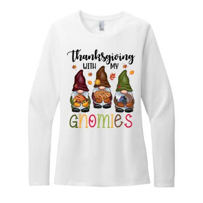 Thanksgiving With My Gnomies Holiday Festive Womens CVC Long Sleeve Shirt