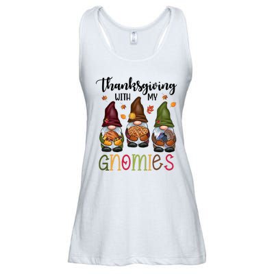 Thanksgiving With My Gnomies Holiday Festive Ladies Essential Flowy Tank