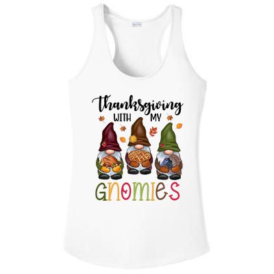 Thanksgiving With My Gnomies Holiday Festive Ladies PosiCharge Competitor Racerback Tank