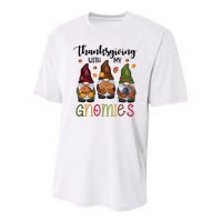 Thanksgiving With My Gnomies Holiday Festive Youth Performance Sprint T-Shirt