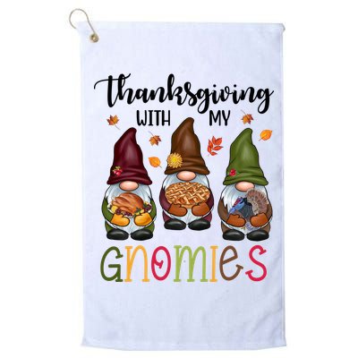 Thanksgiving With My Gnomies Holiday Festive Golf Towel