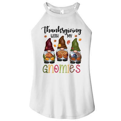 Thanksgiving With My Gnomies Holiday Festive Women’s Perfect Tri Rocker Tank