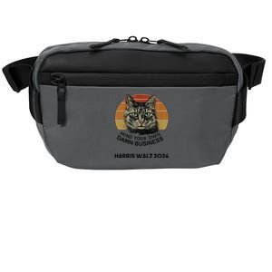 Tim Walz Mind Your Own Damn Business Cats For Kamala Crossbody Pack