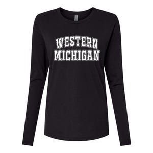 Town W.E.S.T.E.R.N Michigan Womens Cotton Relaxed Long Sleeve T-Shirt