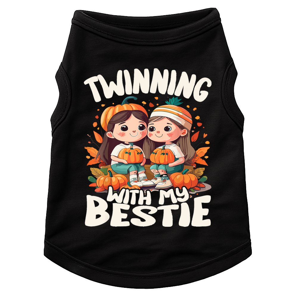 Twinning With My Bestie Spirit Week Twin Day Best Friend 70s Doggie Tank