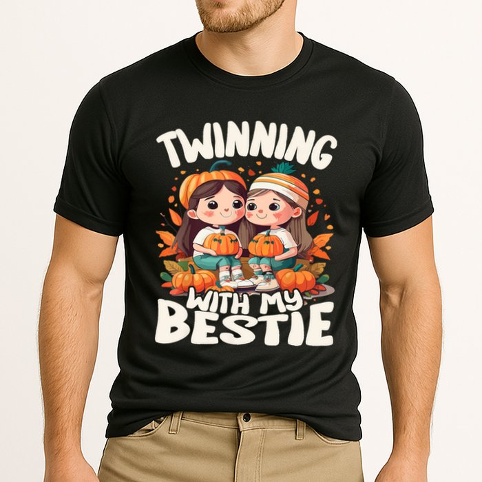 Twinning With My Bestie Spirit Week Twin Day Best Friend 70s Cooling Performance Crew T-Shirt