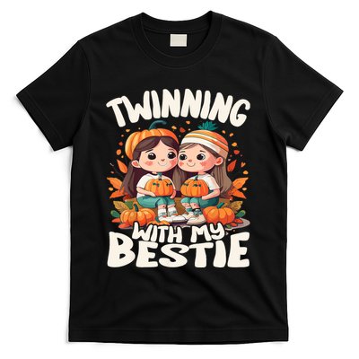 Twinning With My Bestie Spirit Week Twin Day Best Friend 70s T-Shirt