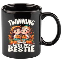 Twinning With My Bestie Spirit Week Twin Day Best Friend 70s 11oz C Handle Ceramic Mug