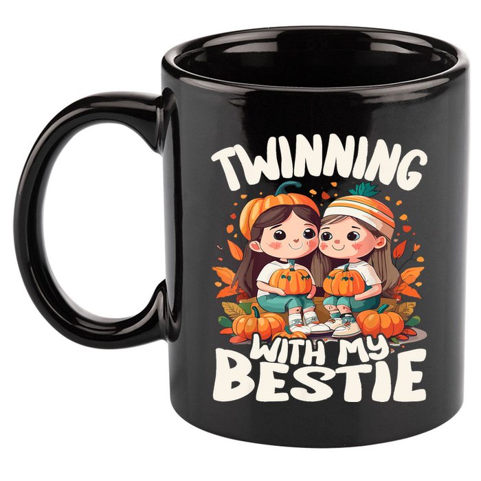 Twinning With My Bestie Spirit Week Twin Day Best Friend 70s 11oz C Handle Ceramic Mug