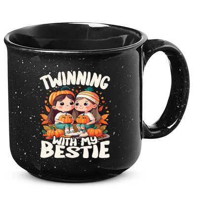 Twinning With My Bestie Spirit Week Twin Day Best Friend 70s 15oz Campfire Ceramic Mug