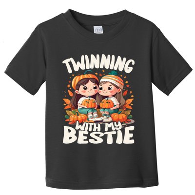 Twinning With My Bestie Spirit Week Twin Day Best Friend 70s Toddler T-Shirt