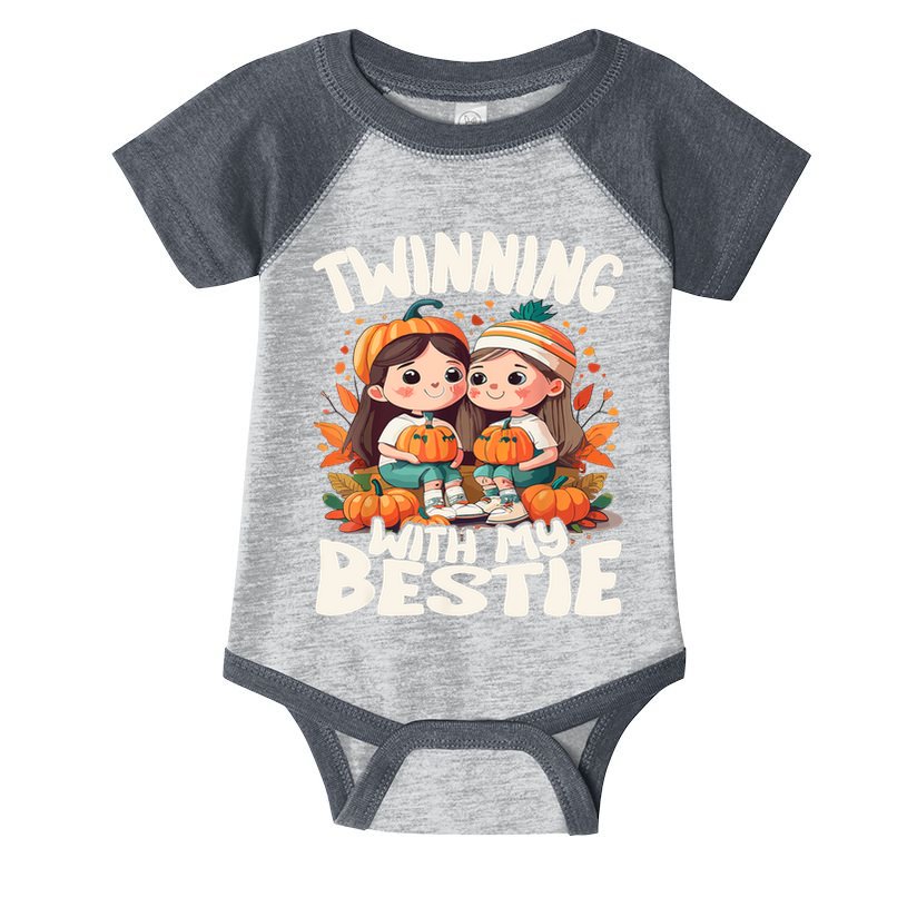 Twinning With My Bestie Spirit Week Twin Day Best Friend 70s Infant Baby Jersey Bodysuit