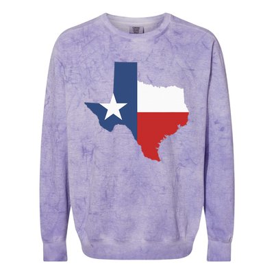 Texas Women Men Texas State Lone Star Flag Map Colorblast Crewneck Sweatshirt