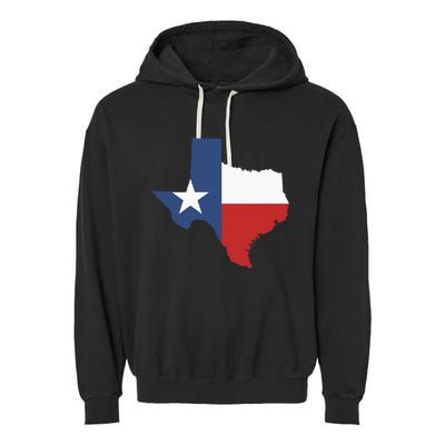 Texas Women Men Texas State Lone Star Flag Map Garment-Dyed Fleece Hoodie