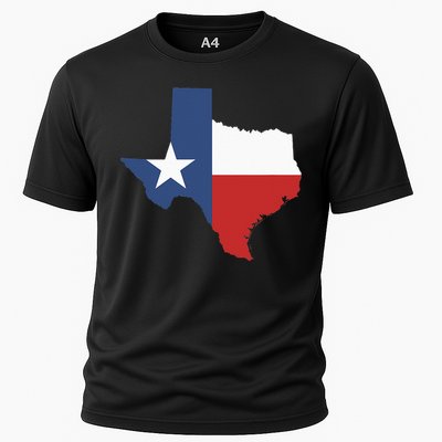 Texas Women Men Texas State Lone Star Flag Map Cooling Performance Crew T-Shirt