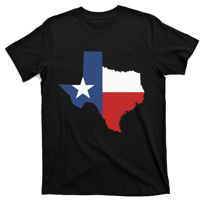 Texas Women Men Texas State Lone Star Flag Map T-Shirt