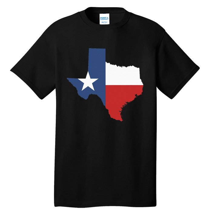 Texas Women Men Texas State Lone Star Flag Map Tall T-Shirt