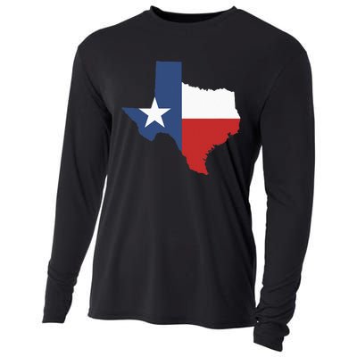 Texas Women Men Texas State Lone Star Flag Map Cooling Performance Long Sleeve Crew