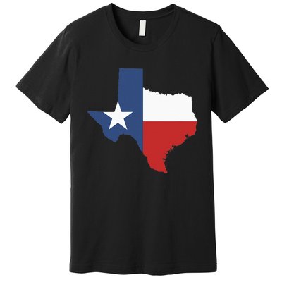 Texas Women Men Texas State Lone Star Flag Map Premium T-Shirt