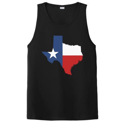 Texas Women Men Texas State Lone Star Flag Map PosiCharge Competitor Tank