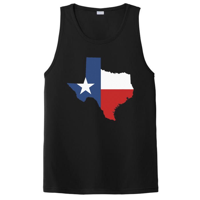 Texas Women Men Texas State Lone Star Flag Map PosiCharge Competitor Tank