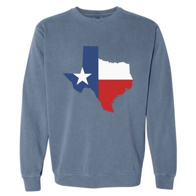 Texas Women Men Texas State Lone Star Flag Map Garment-Dyed Sweatshirt