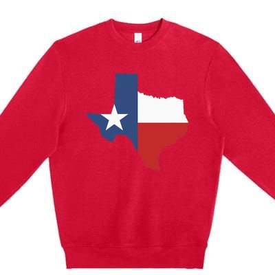 Texas Women Men Texas State Lone Star Flag Map Premium Crewneck Sweatshirt