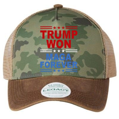 Trump Won Maga Forever Legacy Tie Dye Trucker Hat