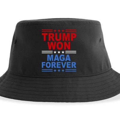 Trump Won Maga Forever Sustainable Bucket Hat