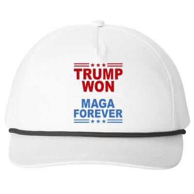 Trump Won Maga Forever Snapback Five-Panel Rope Hat