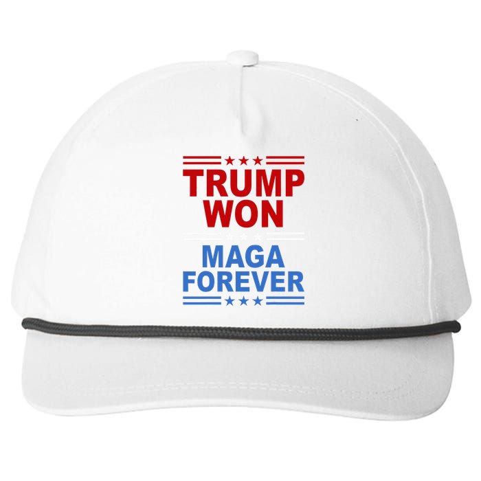 Trump Won Maga Forever Snapback Five-Panel Rope Hat