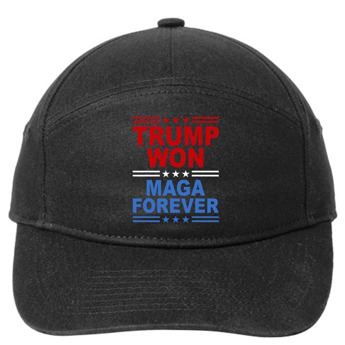 Trump Won Maga Forever 7-Panel Snapback Hat